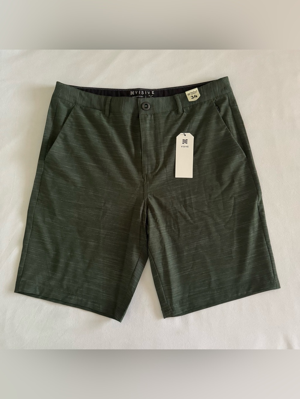 NWT Visive mens shorts size 34. Olive green.